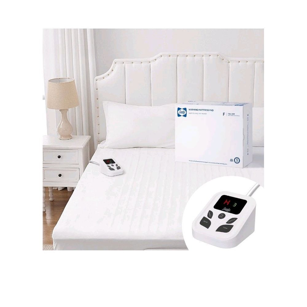 Sealy Heated Mattress Pad Full Size with 10 Heated Settings | Electric Mattre...